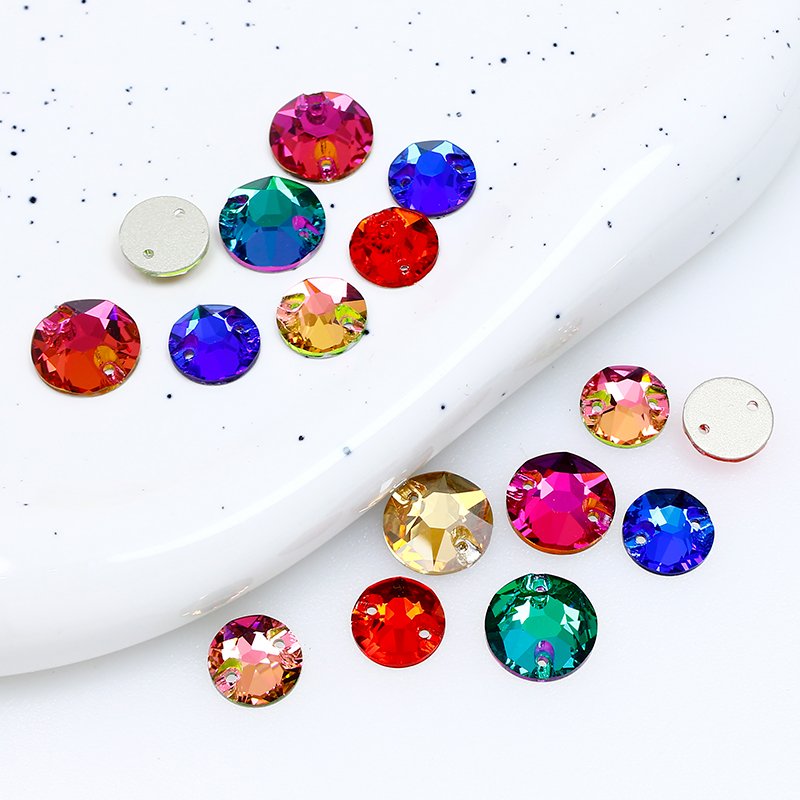 High quality Flatback glass rhinestones Sew on crystal wholesale lead-free crystal beads For garment shoe diy sewing accessories