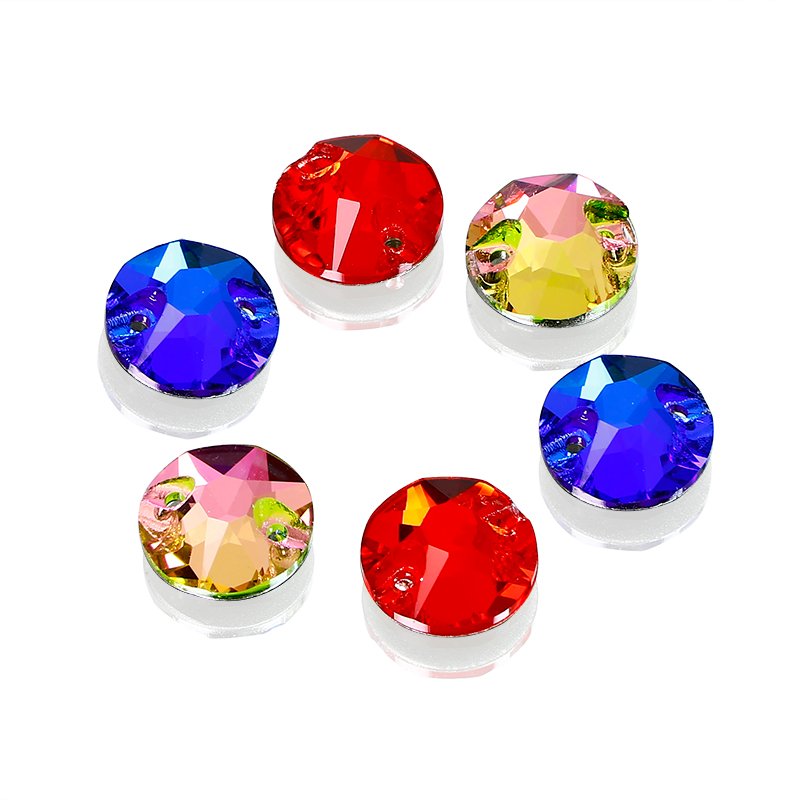 High quality Flatback glass rhinestones Sew on crystal wholesale lead-free crystal beads For garment shoe diy sewing accessories