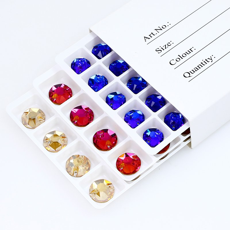 High quality Flatback glass rhinestones Sew on crystal wholesale lead-free crystal beads For garment shoe diy sewing accessories