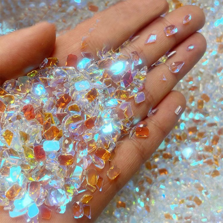 Wholesale rhinestone nail art crystal mix sizes flat diamond for nails