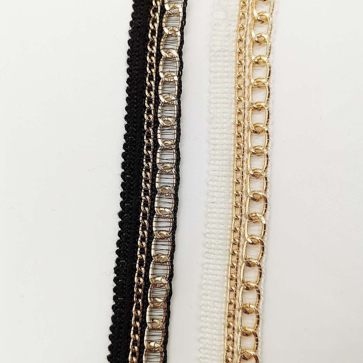 Fancy gold Metal chain lace black trims claw rhinestone beaded for Hat headdress bags DIY clothing accessories