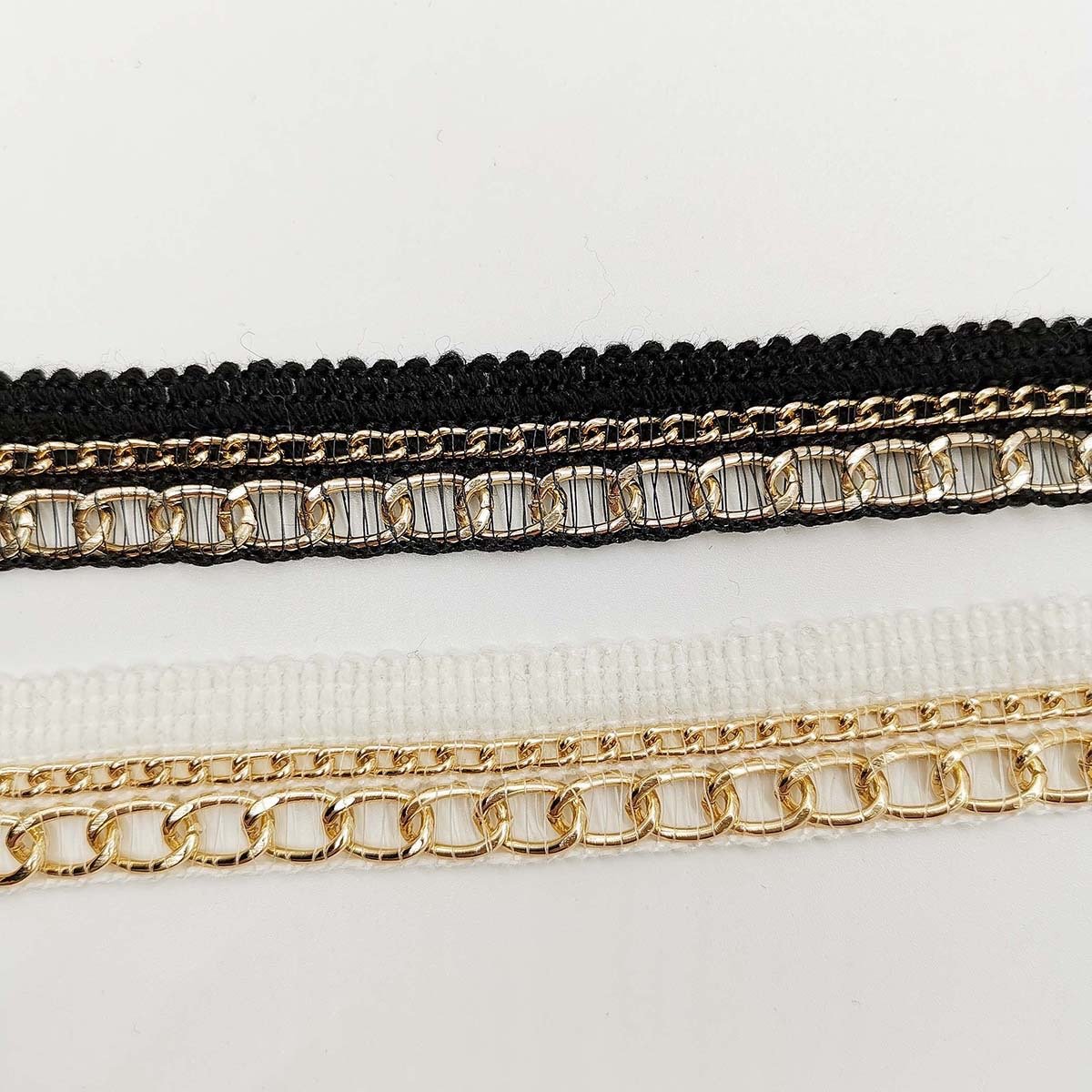 Fancy gold Metal chain lace black trims claw rhinestone beaded for Hat headdress bags DIY clothing accessories