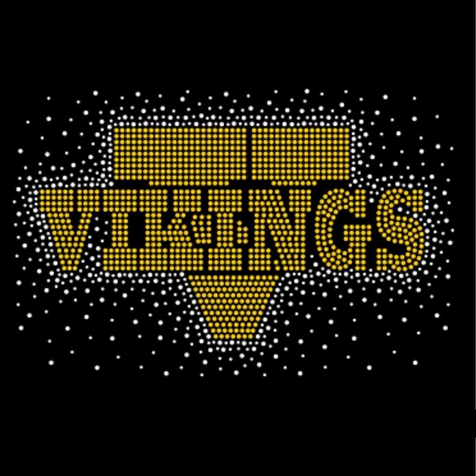 Vkings Hot Fix Custom Rhinestone transfer Iron On Crystal motif