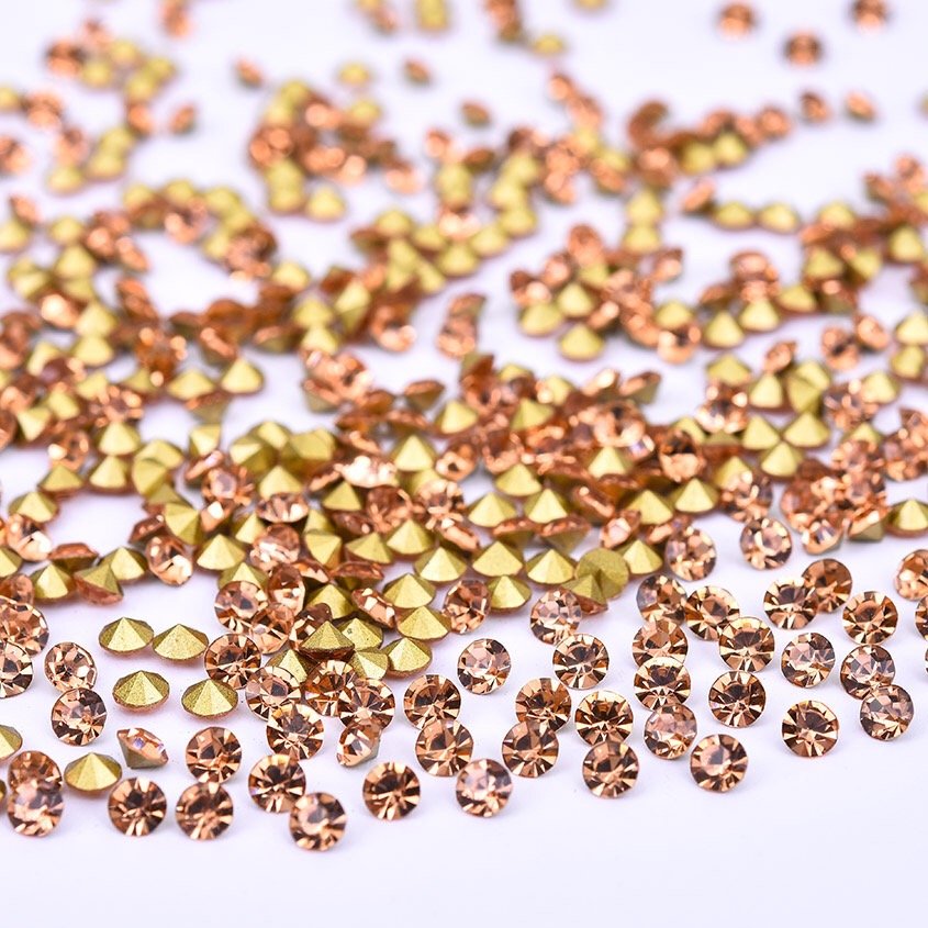 Wholesale Circular Crystal Glass Sewing Loose Rhinestones for DIY Clothing Shoes Nail Wrap Art Shoe Studs Decoration