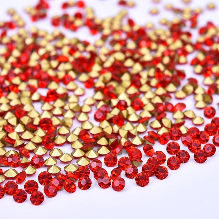 Wholesale Circular Crystal Glass Sewing Loose Rhinestones for DIY Clothing Shoes Nail Wrap Art Shoe Studs Decoration