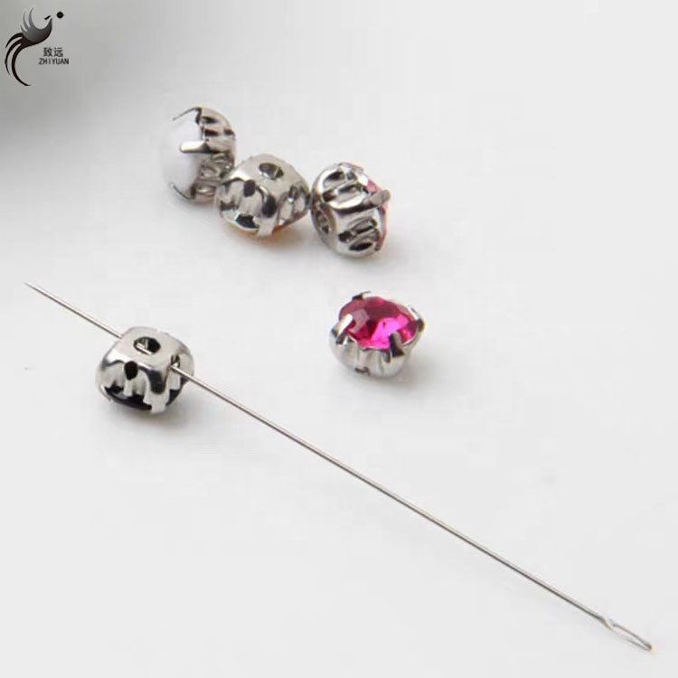 Factory wholesale single claw garment shoe belt accessories rhinestone glass claw
