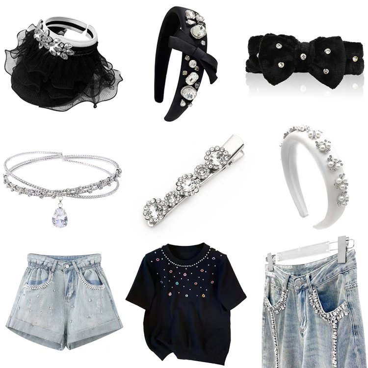 Factory wholesale single claw garment shoe belt accessories rhinestone glass claw
