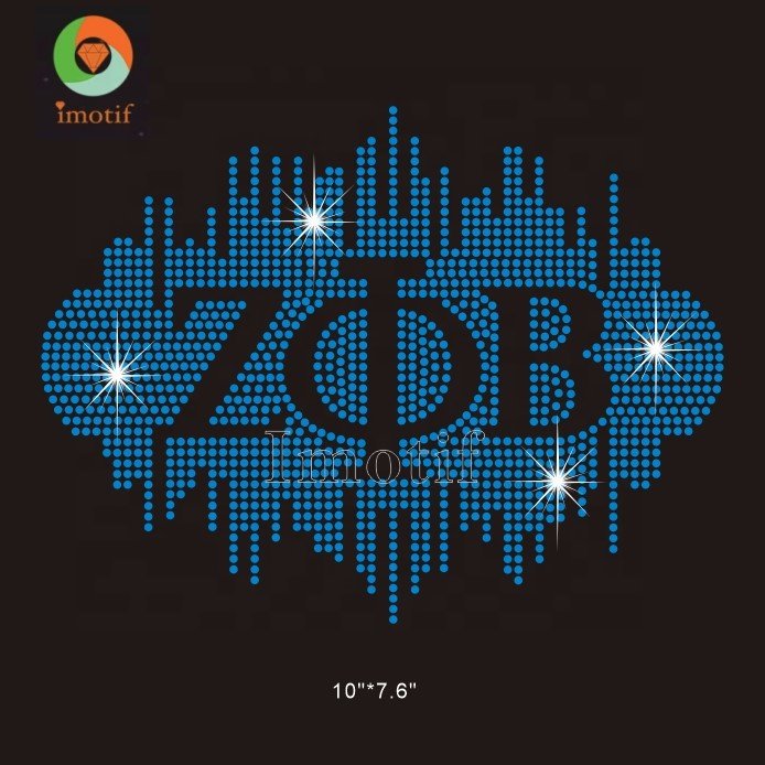 Custom Zeta Hotfix Heat Press Rhinestone Transfer Iron On Crystal Motif zeta phi beta sorority