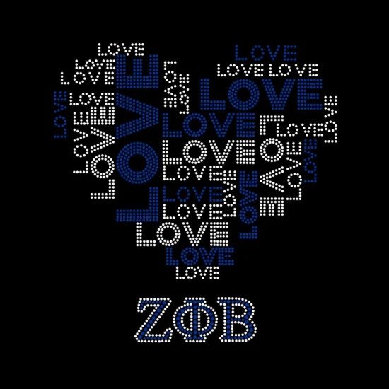 Custom Zeta Hotfix Heat Press Rhinestone Transfer Iron On Crystal Motif zeta phi beta sorority