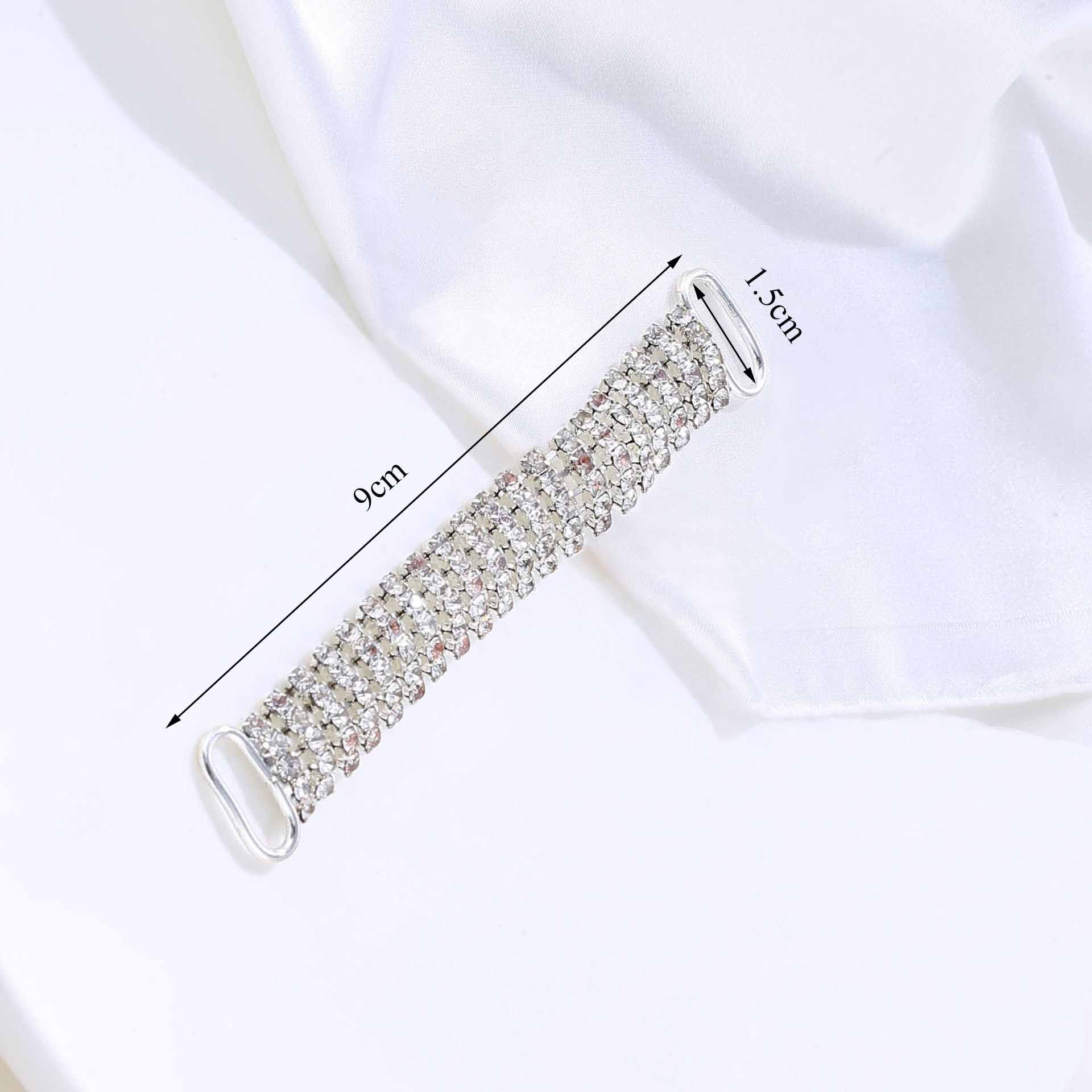 JFS017 Jewelry Rhinestone Chain Adjustable Bikini Bra Shoulder Connector For Stage Bikinis