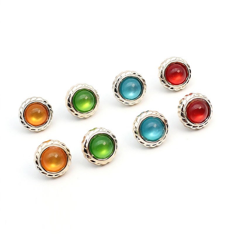 clothes accessories fancy fashion woman decorated shank crystal rhinestone golden plastic pearl buttons for clothing