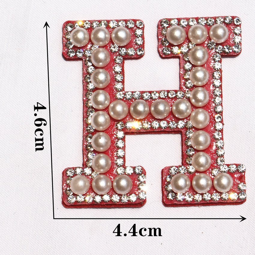 Hot Selling Rhinestone Patch Ironing Pearl Adhesive Rhinestone Letter Clothing Accessories