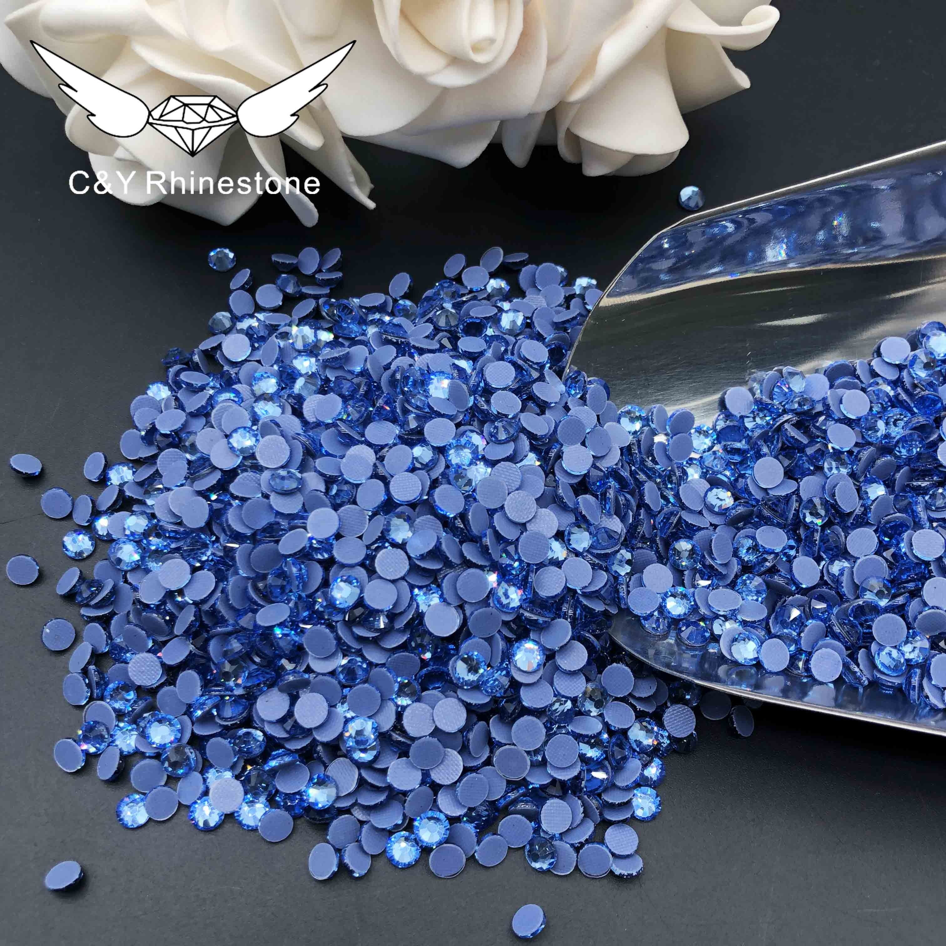 CY Light Sapphire Fashion Flatback Hotfix Wholesale Ss10 Hot Fix Flat Back Rhinestones Bulk