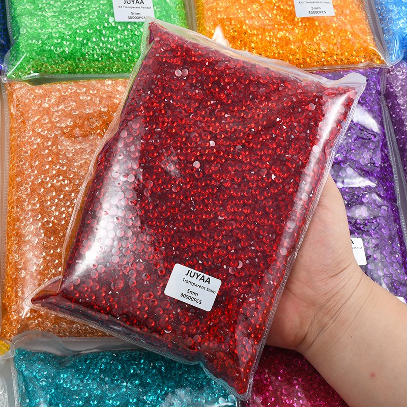 Wholesale 3mm 4mm 5mm Blue Zircon Crystal Resin Stones Bulk Flatback Transparent Rhinestones For DIY