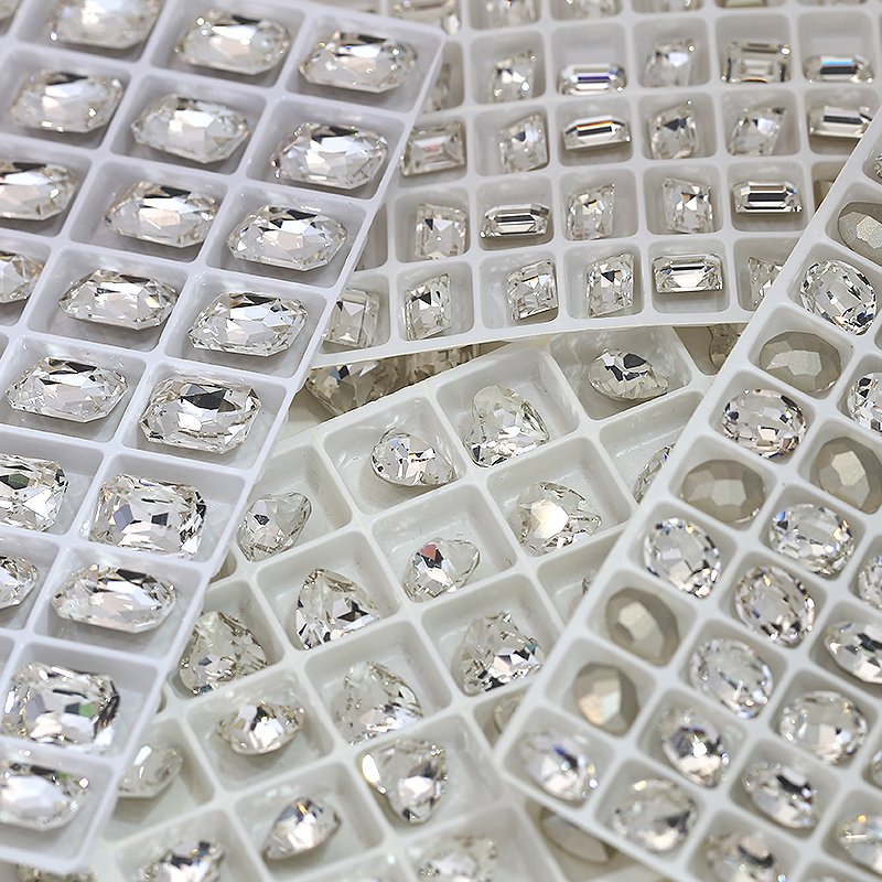 Glitter Shimmer Clear Nail Rhinestones Luxury Crystal Sharp Bottom Diamond For 3d Nails Art Charms