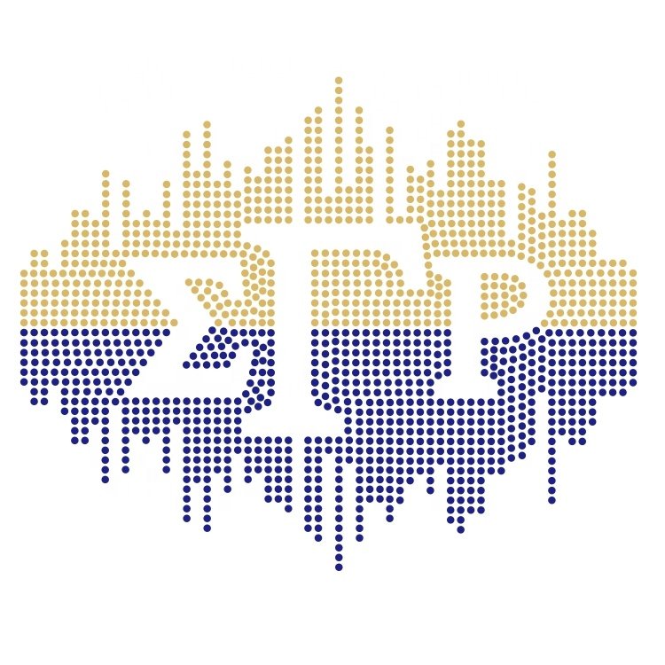 Greek Symbol Sapphire Gold Hot Fix SIGMA GAMMA RHO SORORITY 1922 Soror Design Iron On Custom Rhinestone Transfer 1920 Motif