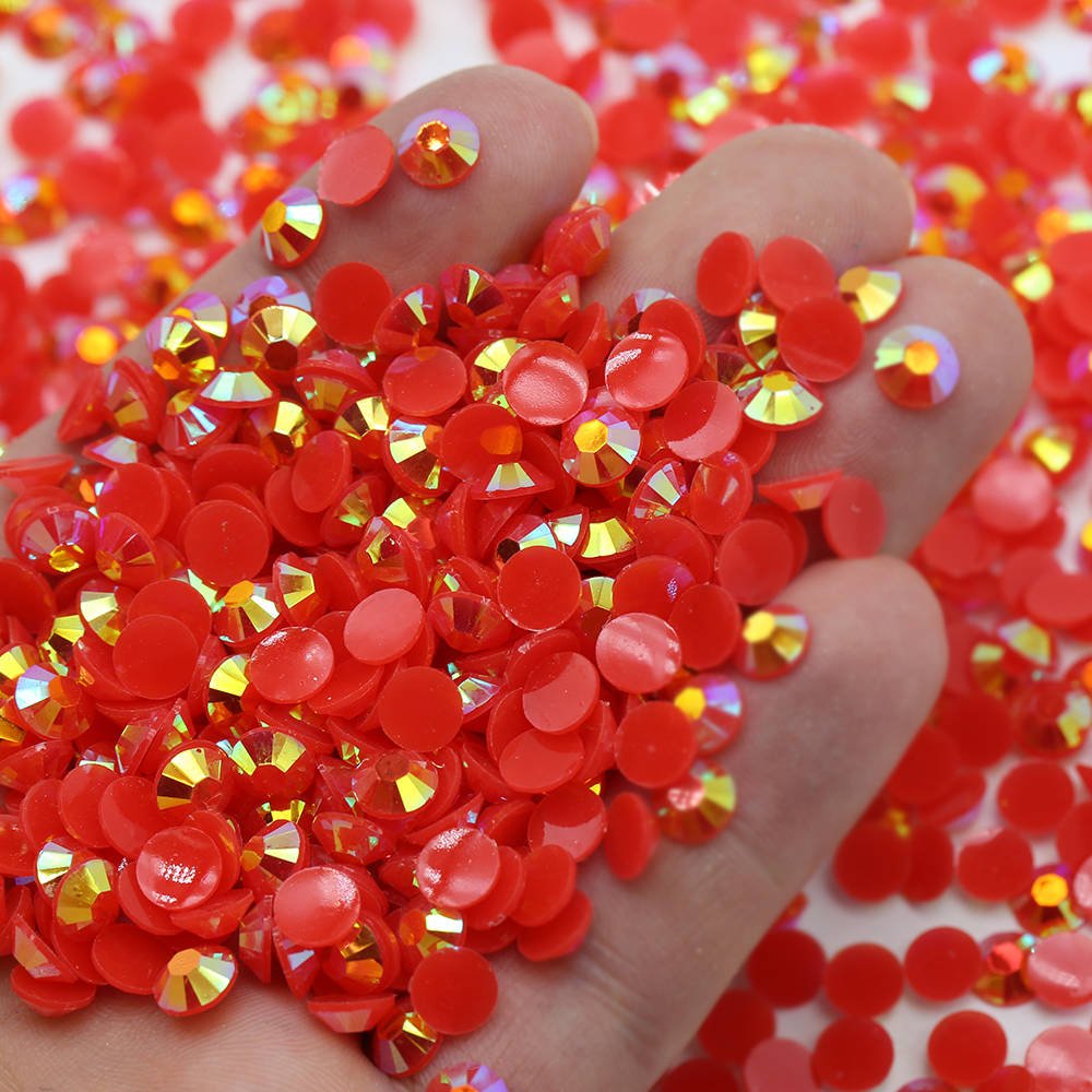 High Quality Flatback 2-6mm Jelly Resin Rhinestones Transparent With Clothes Nail Art Decorations
