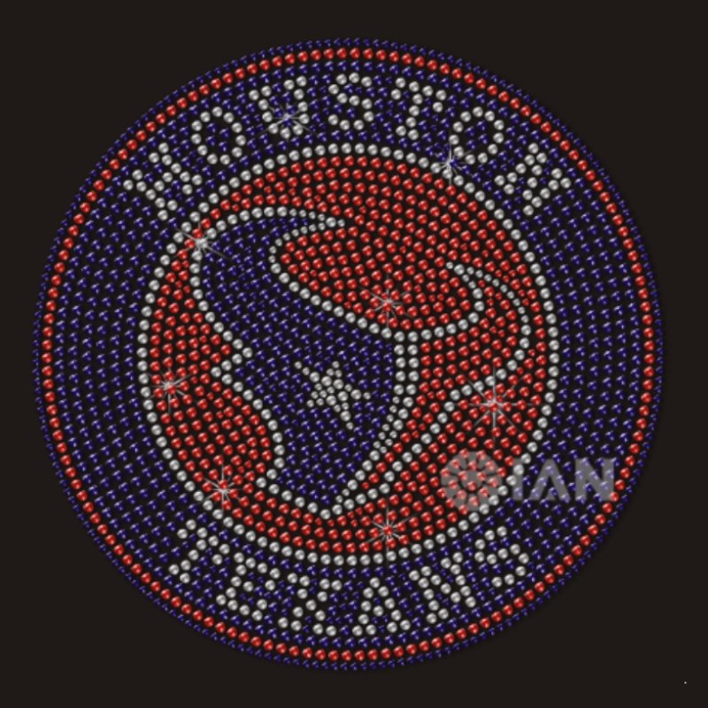 Houston Texans Custom Rhinestone Transfers Hotfix Sport Team Football Motif Crystal Rhinestone Iron On Transfer