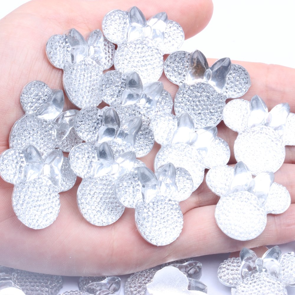 New Style 25x28mm Flatback Glue On Resin Rhinestones DIY Nail Craft Art Garment Beads DIY Clothing Jewelry Decorations