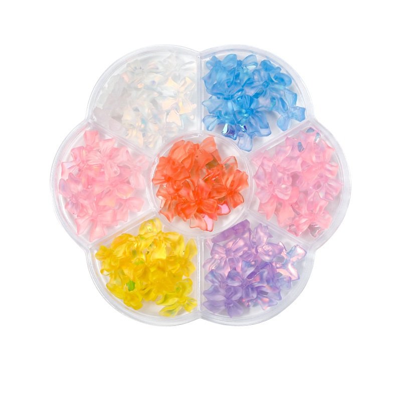 Pink 3d Resin charms wholesale rhinestone mixed size nails beads flat back resin kawaii cabochon animal fruit bow charm nails