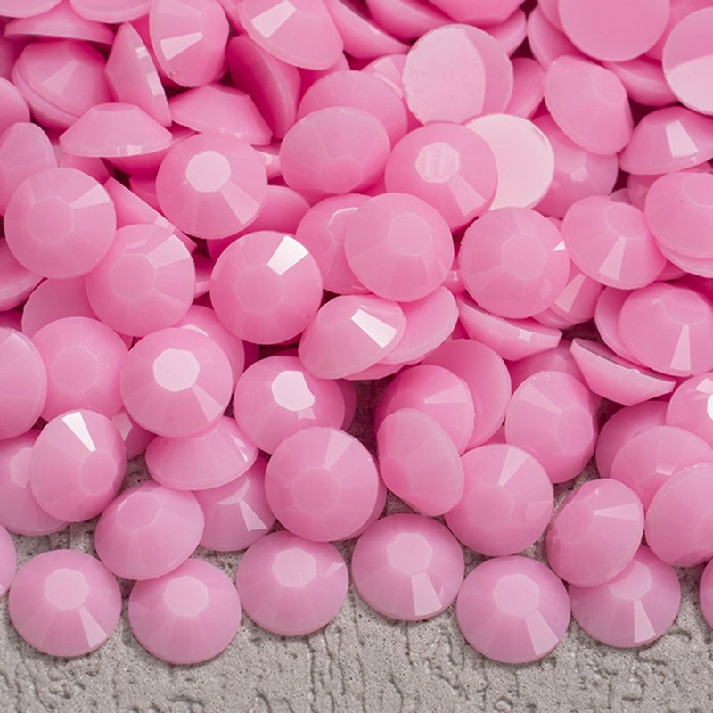 Wholesale Lyco Crystal Resin Acrylic Gem Flat Back Round Solid Colour Rhinestone Nail Art Supplies Garment Diy Accessories