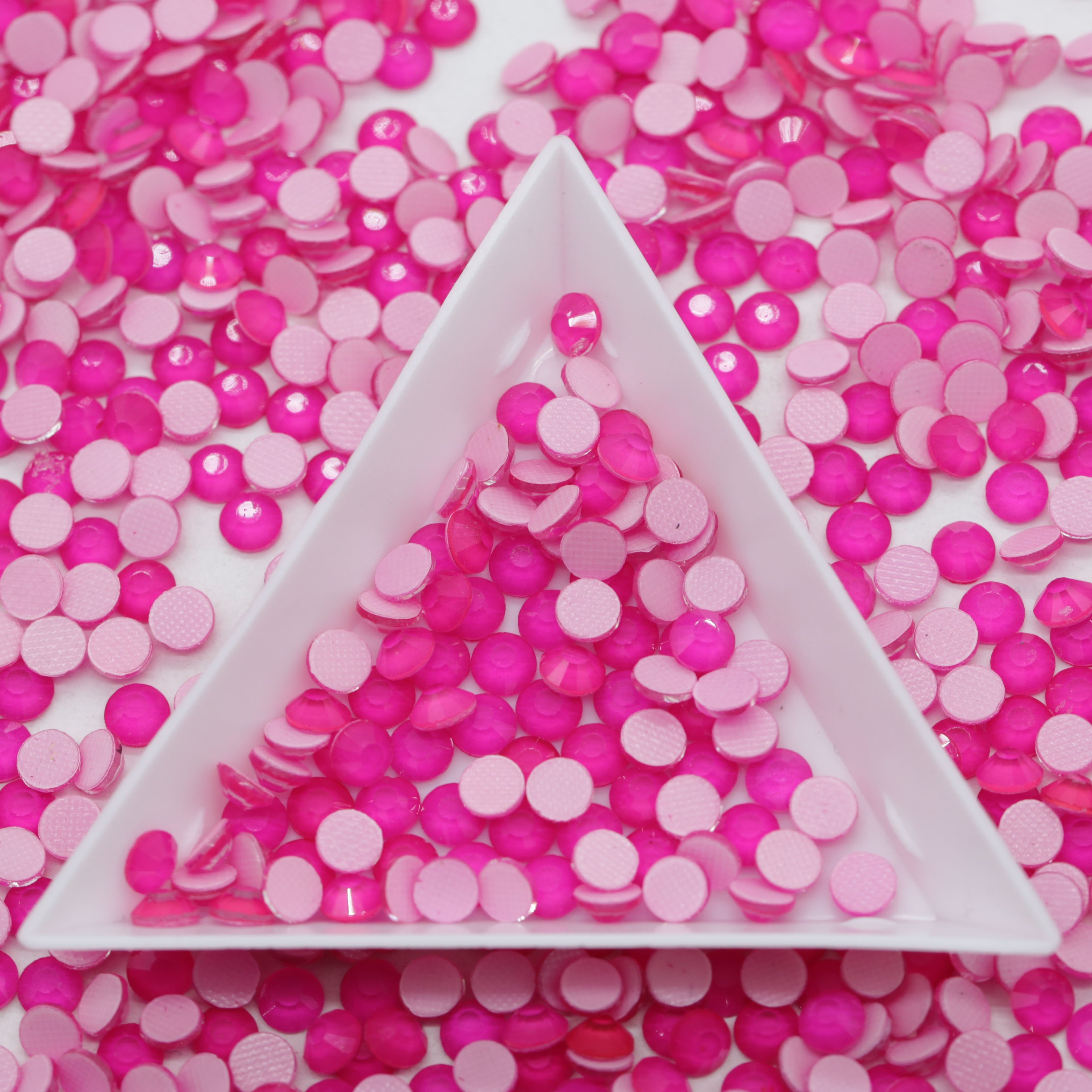 Whatstone Hotfix Rhinestones Neon Rose Color Flat Back Crystal Florescent Glass Rhinestone For Nail Art Decoration