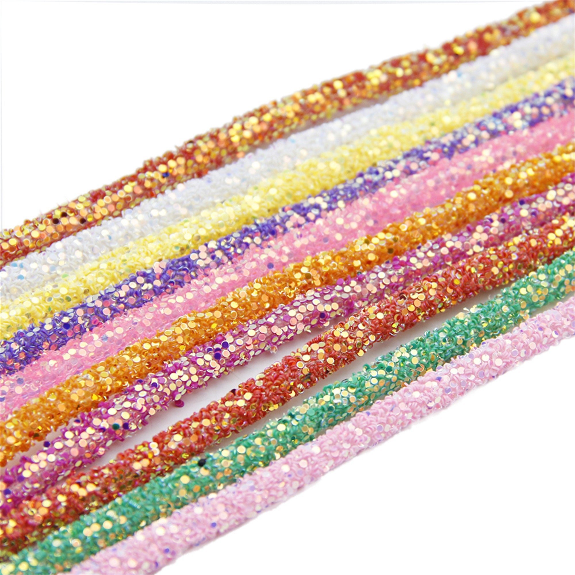 Recorte de cuerda brillante Shiny glued glitter crystal rhinestone rope for DIY decoration