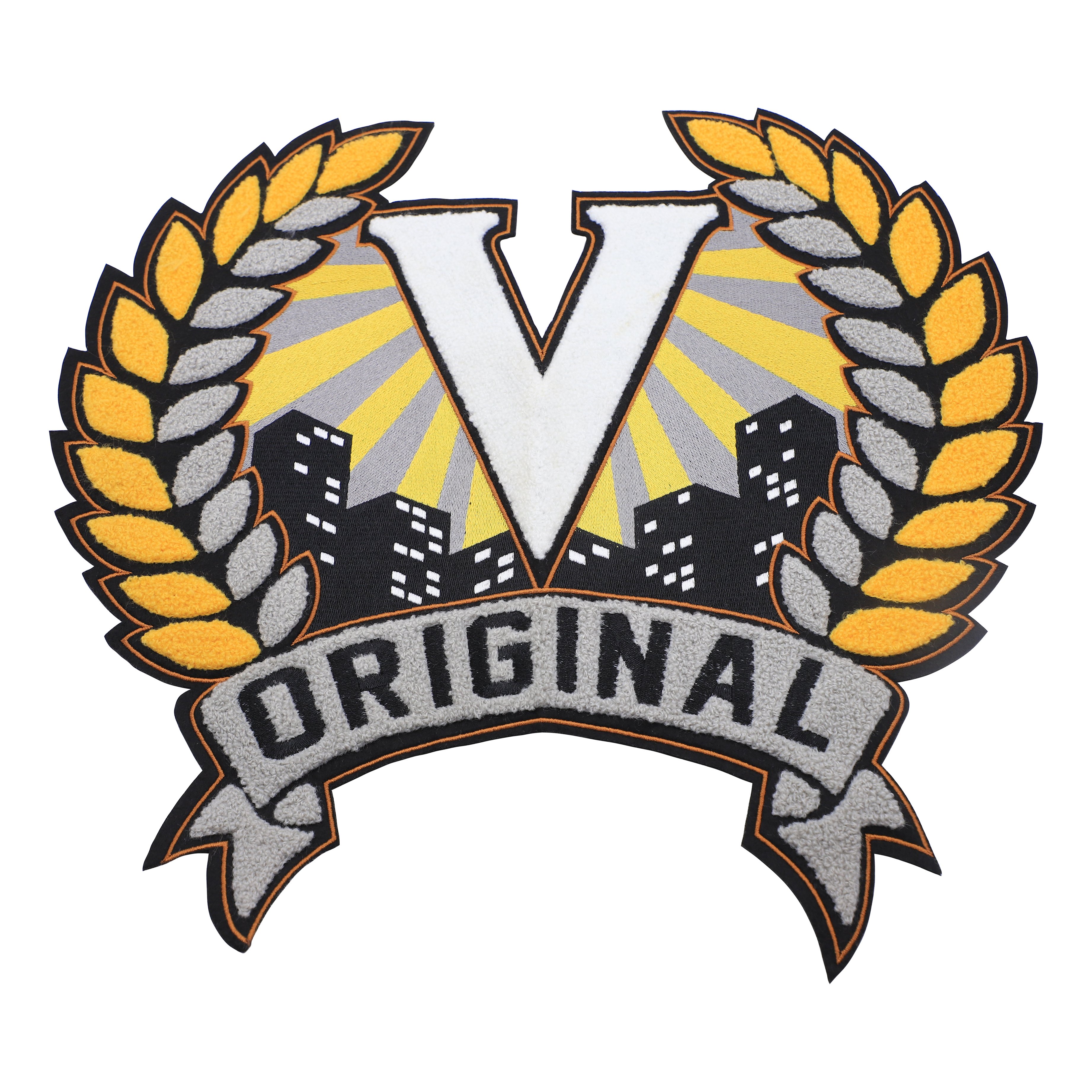 Colorful Custom Chenille Patch Embroidered Logo For Alphabet Letter Towel Embroidery Chenille Patches Iron On Patches