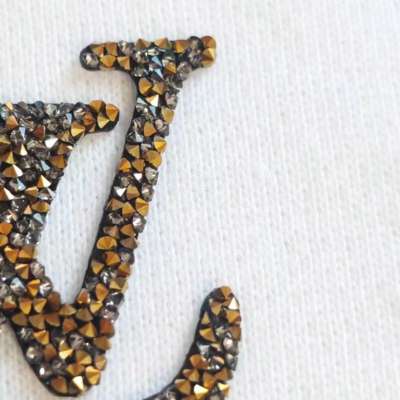 Wholesale custom High quality hot melt adhesive rhinestone label heat transfer printing clothing accessories