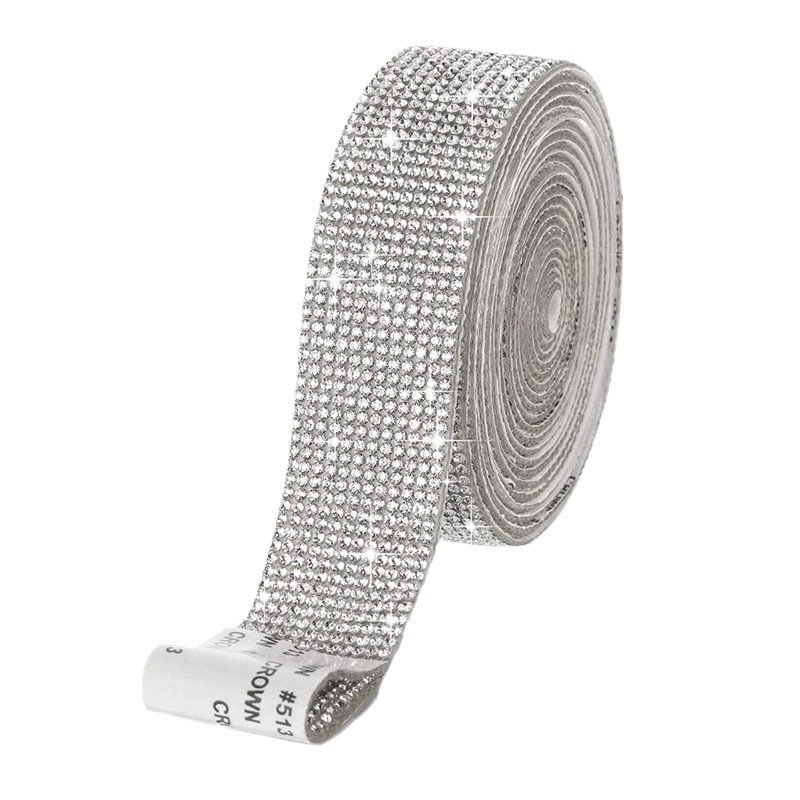 Trimming Wedding Rhinestone Ribbon Tape Self Adhesive Crystal Shiny Glass DIY Rhinestone Rhinestone Rope for Shoes Shoes Ties