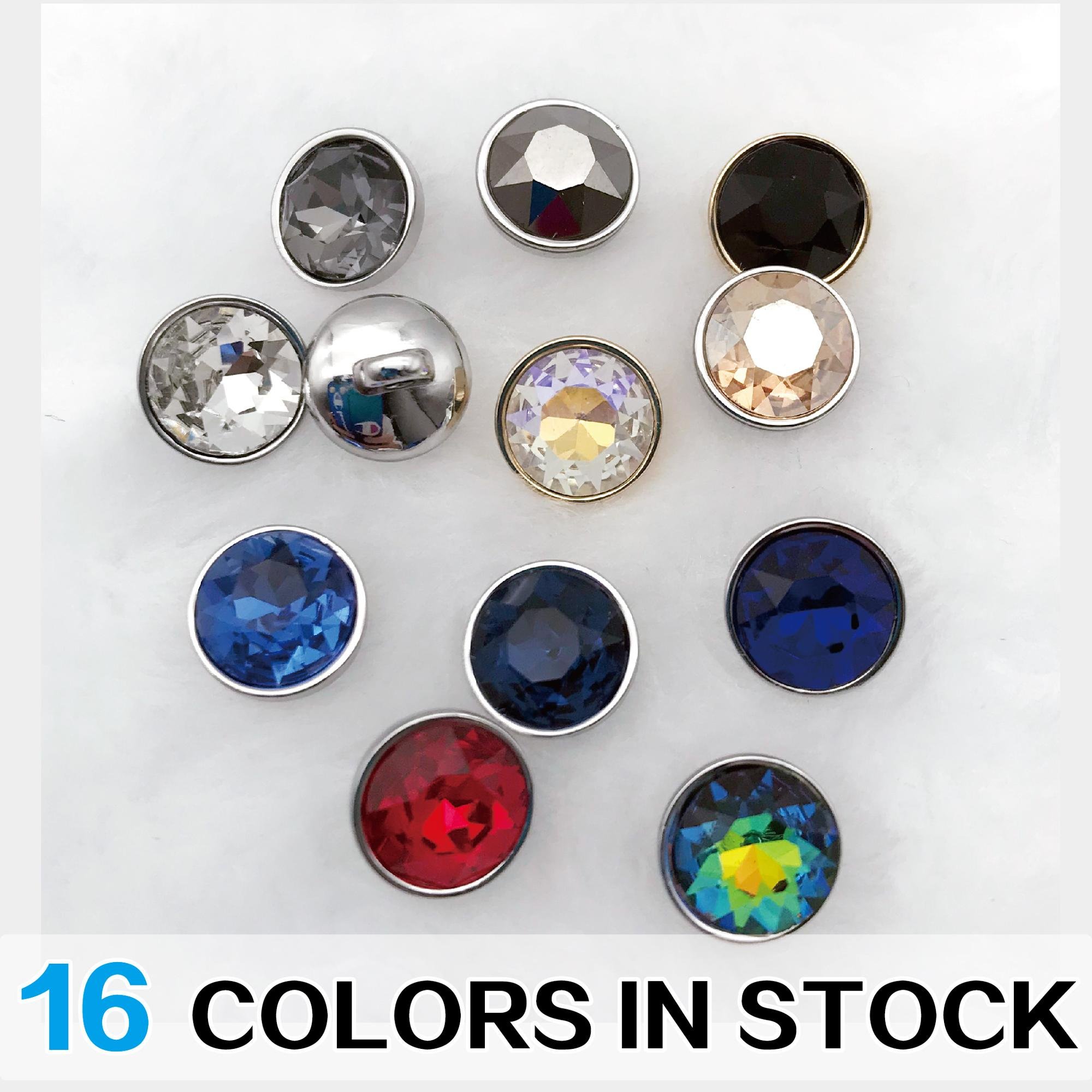 13.3mm Diamond shape rhinestone buttons with setting for garments