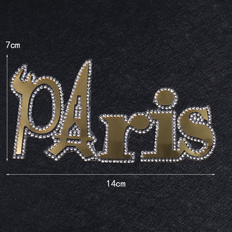 Heat Transfer Rhinestones 3d Bling Brand Logo Spangles Iron On Clothes Hotfix Rhinestones Transfer Patch Printing Label Sticker