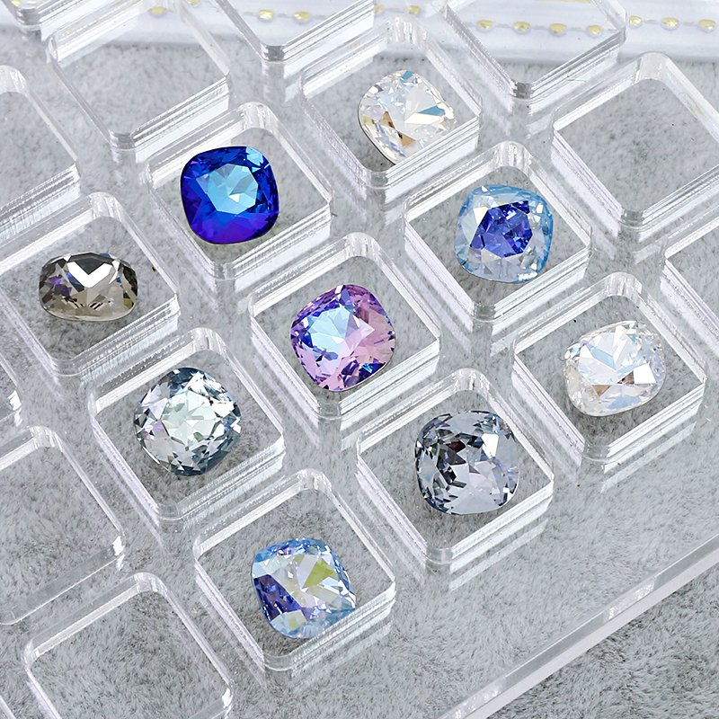Dongzhou 10mm square glass rhinestones K9 crystal fancy stone wholesale loose crystal beads For jewelry nail art diy accessories