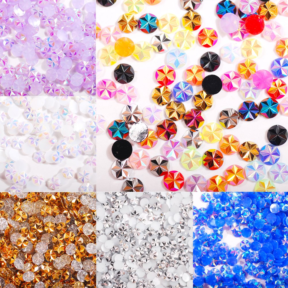 Ornaments Rhinestone DIY Resin Fashion Round Flatback 3D Flowers Scrapbook Wedding 5mm 30000pcs Rhinestones Glass Jelly Color AB