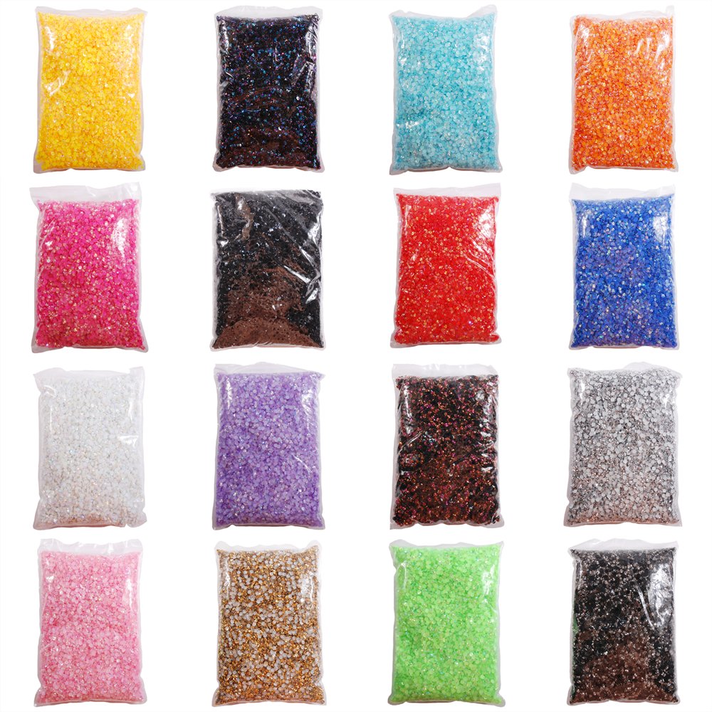 Ornaments Rhinestone DIY Resin Fashion Round Flatback 3D Flowers Scrapbook Wedding 5mm 30000pcs Rhinestones Glass Jelly Color AB