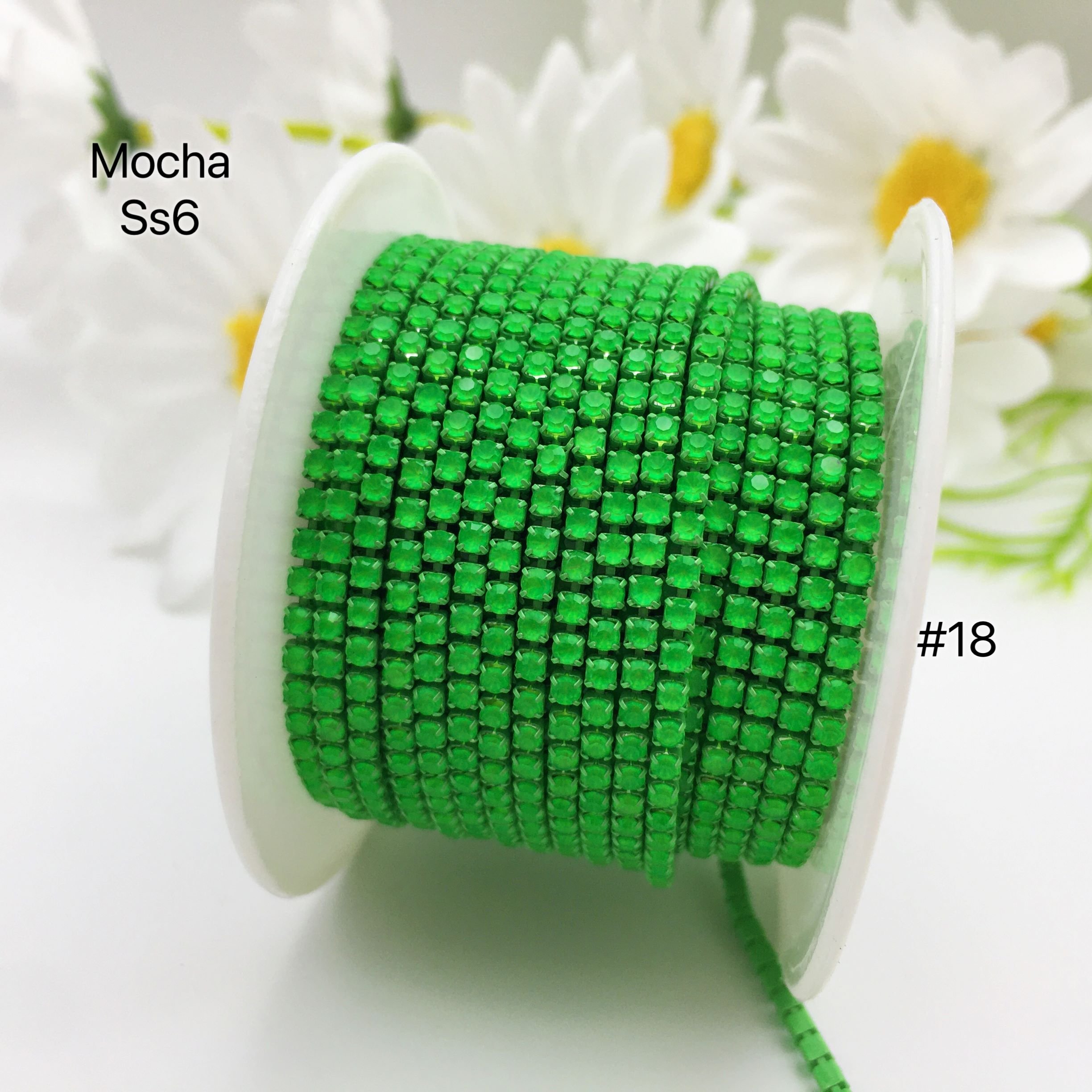 SINRONG High Quality Flatback Sew-On Rhinestone Cup Chain Metal Roll Trim with Glass Beads for Shoes and Bags Decoration