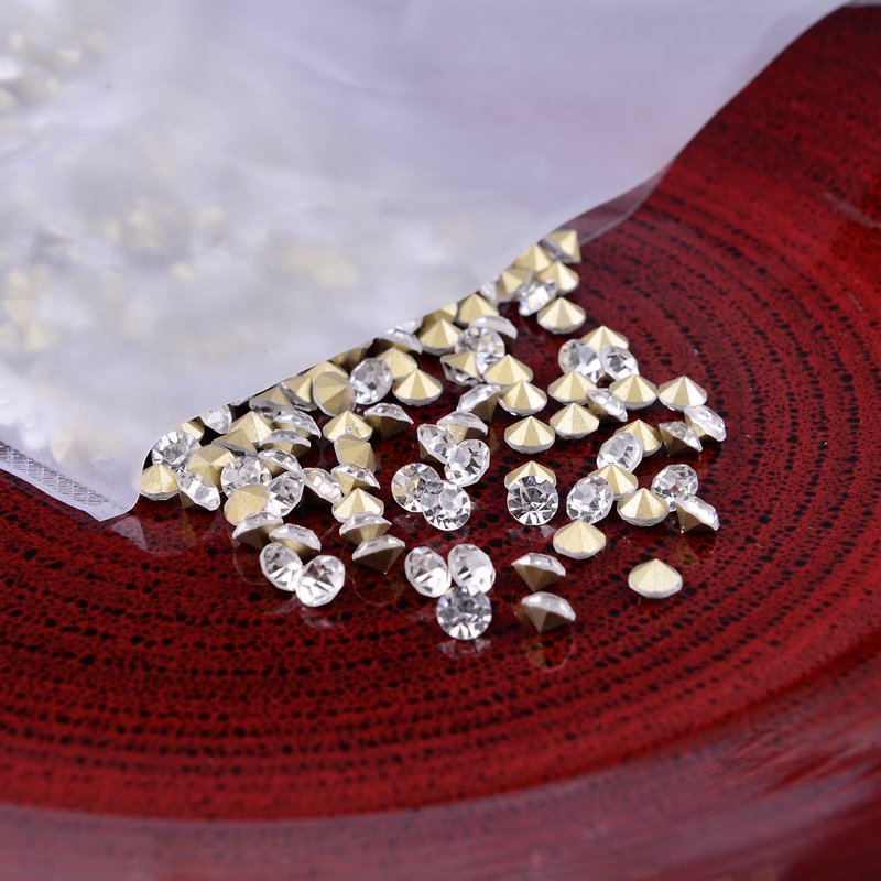 SS18 to SS33 Super Clear White Pointed Crystal Glass Strass Chaton Stone DIY Pointback Loose Rhinestones for Craft Supplies