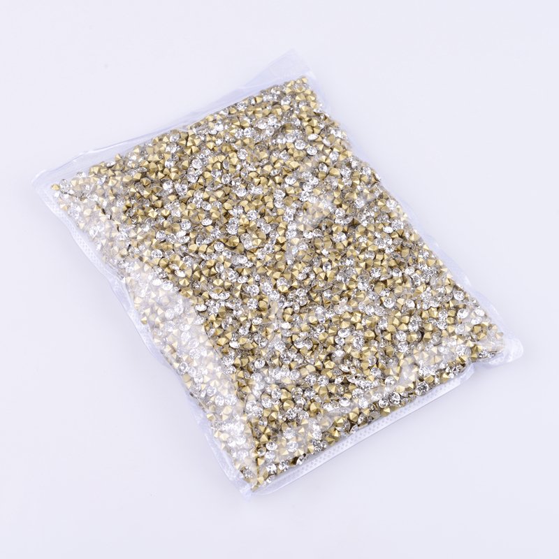 SS18 to SS33 Super Clear White Pointed Crystal Glass Strass Chaton Stone DIY Pointback Loose Rhinestones for Craft Supplies