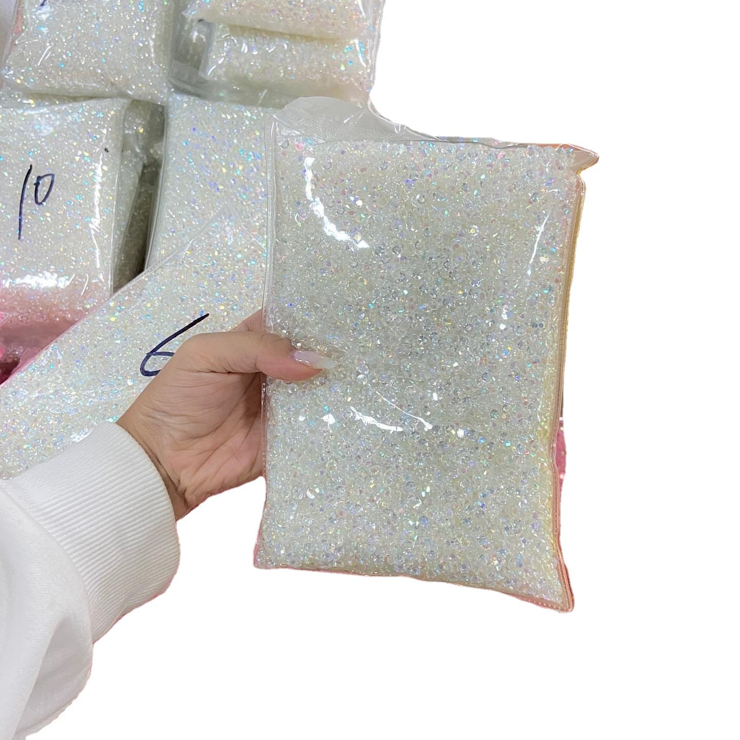 QIAO Wholesale jelly Rhinestones resin flat bottom rhinestones for clothing craft decoration for Garment Decoration