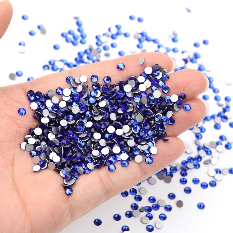 Custom diamond rhinestone applique patch diy flat bottom Non hotfix rhinestone accessories for clothing Crystal glass fabric