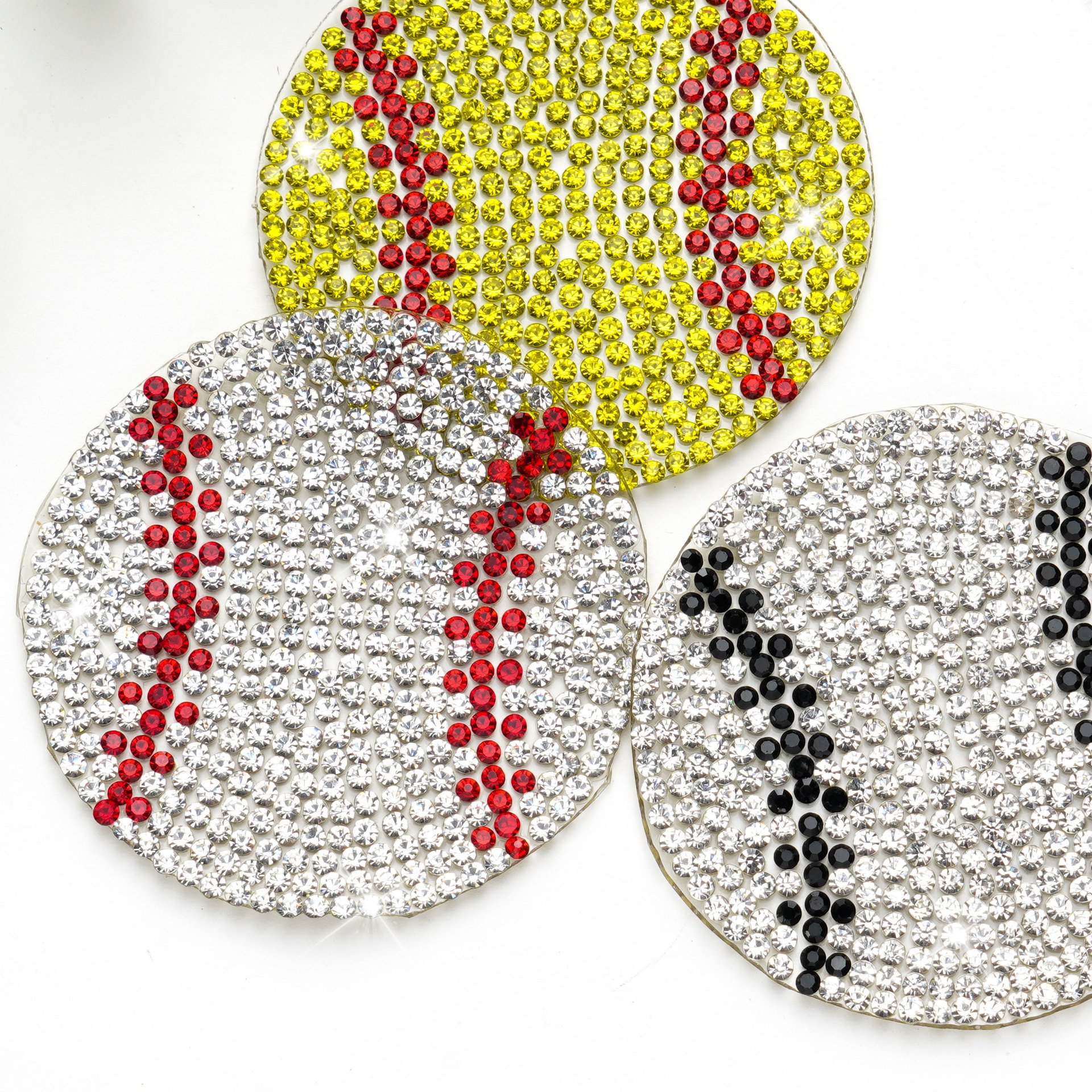 Bags Diy Sport Football Iron on Rhinestone Patch Custom Small Softball Basketball Team Logo Sports Rhinestone Patches for Boy