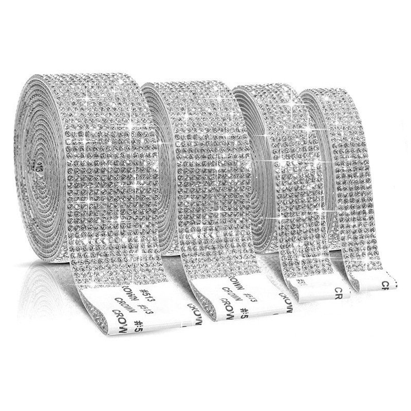 Hot Sale Hotfix Rhinestone Tape Self Adhesive Crystal Rhinestone Diamond Ribbon Trim Sheet For Crafts Decoration
