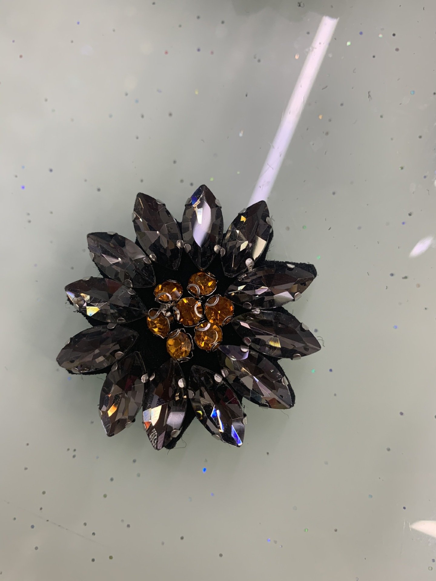 4*4 cm colorful Crystal diamond beads patch 3 d flowers Rhinestone applique for bag shoes clothing accessories