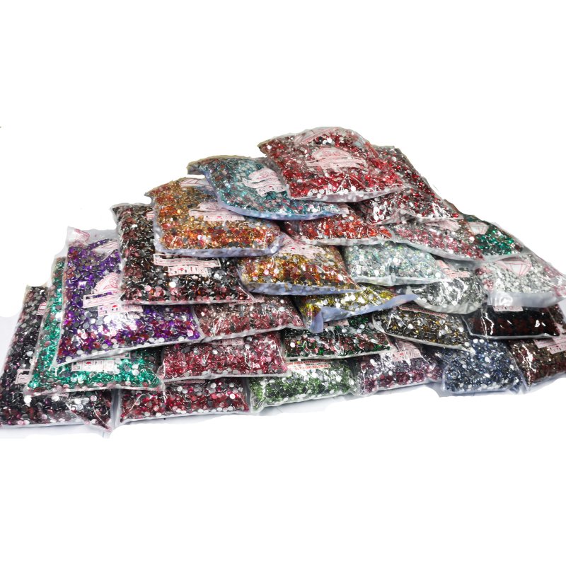 Plastic Nail Art Decoration Garment DIY Mix Sizes Resin Crystal Jelly AB Non Hotfix Rhinestones Flatback Bulk Big Package 2-6mm
