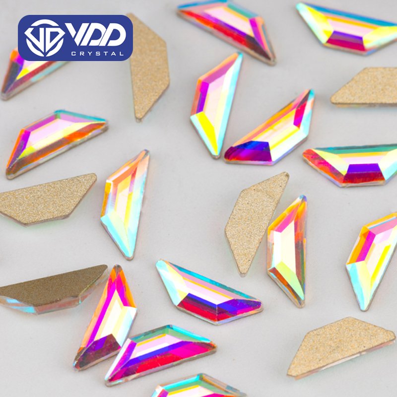 VDD 3x8.5mm -SAB29 100Pcs Glass Shape Crystal Rhinestones Crystal AB Flatback Glitter Stones For DIY Crafts Nail Art Decorations