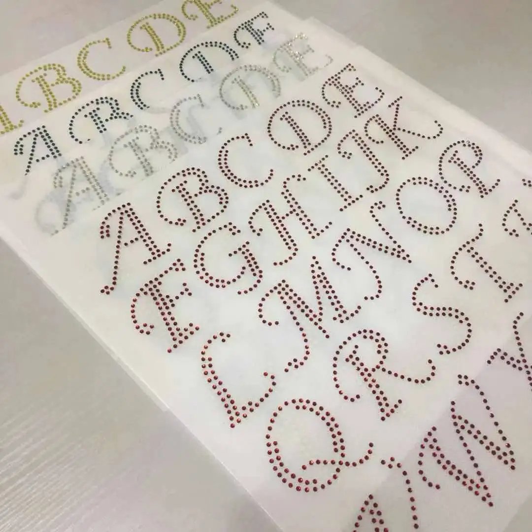 Factory Custom Motifs Rhinestone Transfer Bling Rhinestone Iron On Transfer Design for Clothes