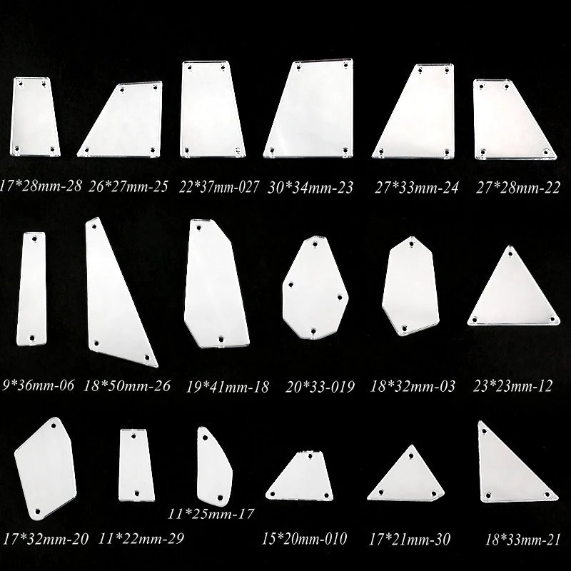 Acrylic Mirror Rhinestones For Needlework Sew On Rhinestones Irregular Acrylic Mirror Sewn Rhinestone Stones Crystal Strass