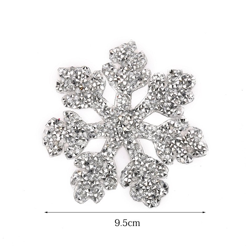 2023 fashion women clothes snowflake Resin Rhinestone patch DIY Clothing Flower Iron on Patch