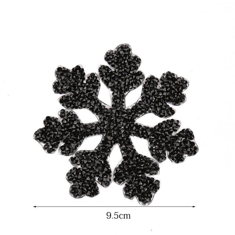 2023 fashion women clothes snowflake Resin Rhinestone patch DIY Clothing Flower Iron on Patch