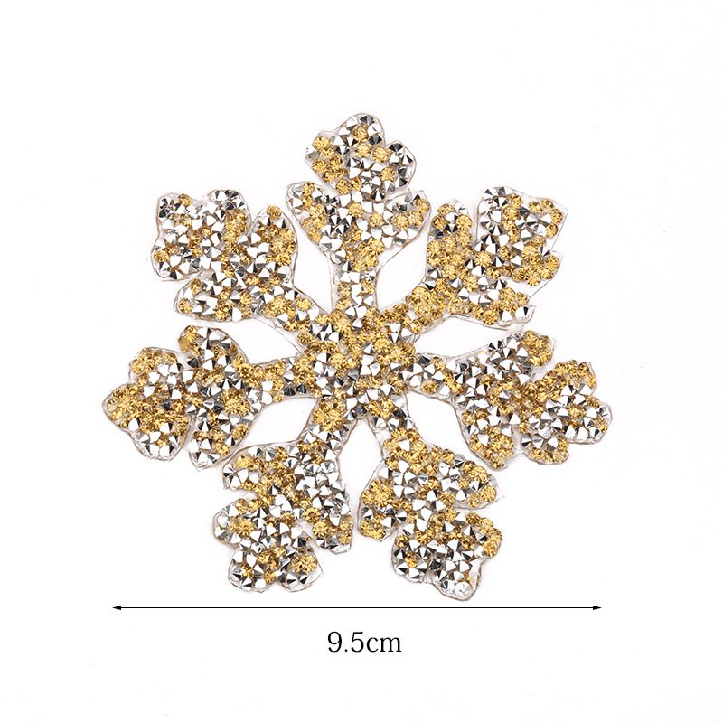 2023 fashion women clothes snowflake Resin Rhinestone patch DIY Clothing Flower Iron on Patch